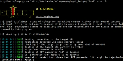 Sqlmap Screenshot Esm W400