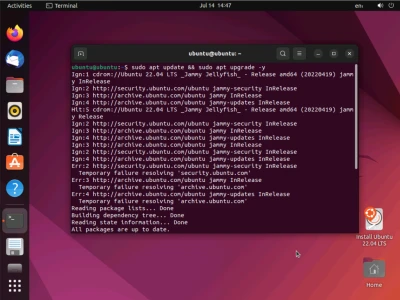 Ubuntu Update Terminal Esm W400